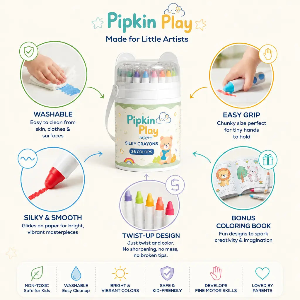 Pipkin Play™ Washable Twist Crayons
