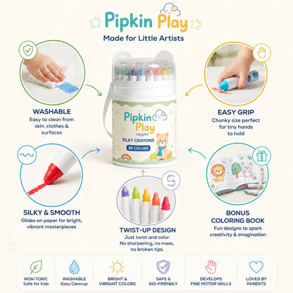 Pipkin Play™ Washable Twist Crayons